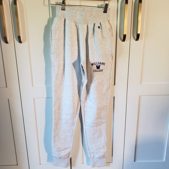 Champion Reverse Weave Sweatpants Womens XS Grey Williams College - Picture 1 of 7